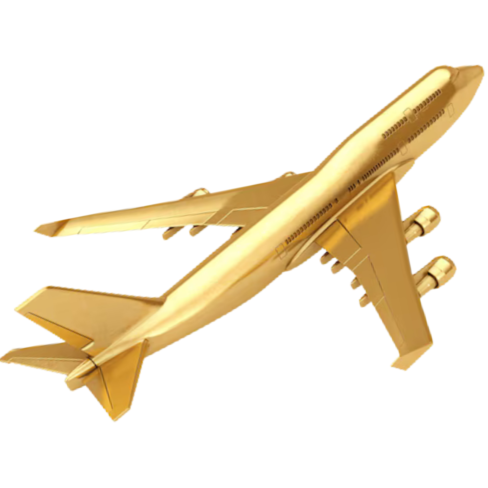 Gold Airplane Icon