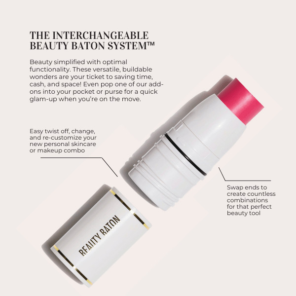 Ready Set Jet Pink Paradise Lip and Cheek Stain Add On‚ Portable On The Go Use or Beauty Baton Refill or Add On, Clean, TSA - Friendly Makeup for All Skin Tones and Glowing Skin - Ready Set Jet